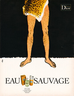 Christian Dior (Perfumes) 1970 René Gruau Eau Sauvage Panther