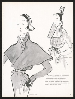 Christian Dior 1950 Collet-monté robe-manteau, Simone Brousse