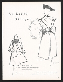 Christian Dior, Jean Dessès 1950 La Ligne Oblique, Simone Brousse