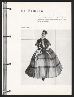 Christian Dior 1950 Immense jupe de tulle et de fine dentelle, Photo Meerson
