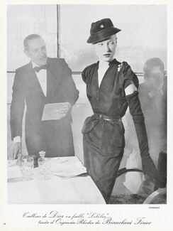 Christian Dior 1951 Tailleur Bianchini Férier, Photo Seeberger