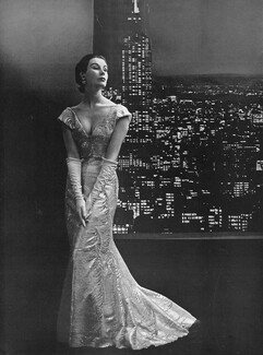 Christian Dior 1953 Evening Gown, Photo Pottier, Dognin