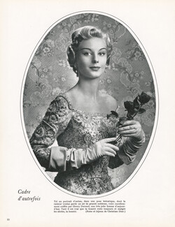Christian Dior 1955 Cadre d'autrefois, Coiffure Henry Durand