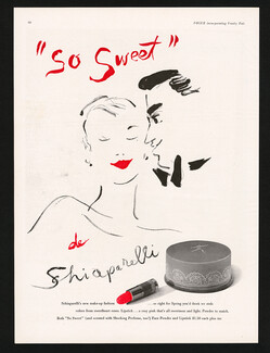 Schiaparelli (Cosmetics) 1950 So Sweet Lipstick, Vertès