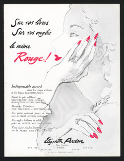 Elizabeth Arden (Cosmetics) 1953 Lipstick, Nail Enamel