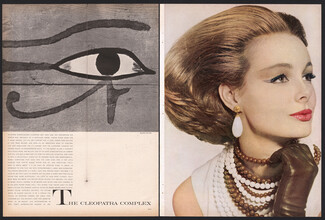 The Cleopatra Complex, 1962 - Egyptology, Hairstyle, Richelieu Pearls, Photo Irving Penn