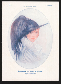 Comment on porte la plume, 1915 - Gerda Wegener Feather Hat The Latest Fashion