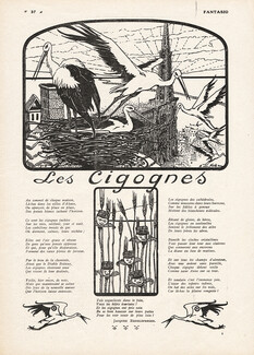 Les Cigognes, 1915 - Storks, A. Noël
