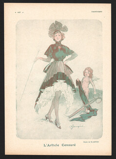L'Article Censuré, 1917 - Angel Shrinks Dress, Blampied