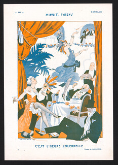 Minuit, Païens, 1923 - New Year's Eve Party, Roaring Twenties, Dancing On Table, Bonnotte