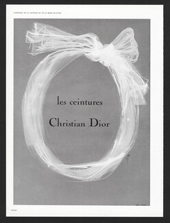 Christian Dior 1961 Les Ceintures, René Gruau
