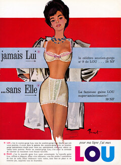 Lou (Lingerie) 1961 Brassiere, Girdle, Jamais Lui Sans Elle, Brénot