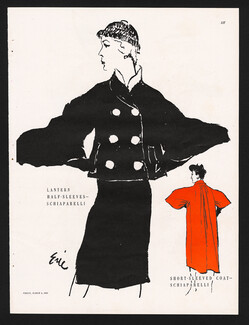 Schiaparelli 1950 Lantern Half-sleeves, Eric (Carl Erickson)