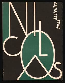 Nicolas 1954 Charles Loupot, Fines Bouteilles