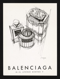 Balenciaga (Perfumes) 1949 Le Dix, La Fuite des Heures, Suzanne Runacher