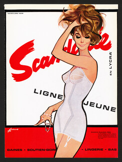 Scandale (Lingerie) 1963 Pierre Couronne, Combiné 1002 en Lycra