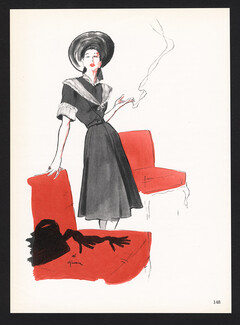Germaine Lecomte 1946 René Gruau
