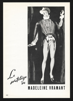 Madeleine Vramant 1946 Brénot, Le Sortilège, Costume, Garters