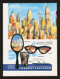 Compagnie Générale Transatlantique 1961 Transat Le Havre - New York City