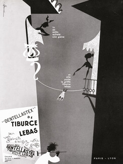 Tiburce Lebas 1955 Dentellastex, Filés Lastex, J. Ravel