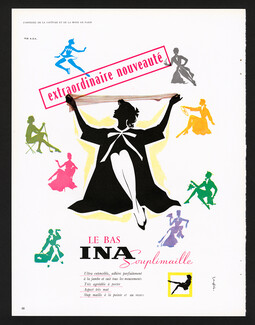 Ina (Stockings) 1955 Le Bas Souplimaille, J. Langlais