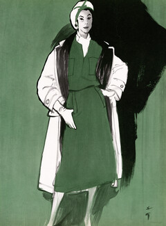 Christian Dior 1957 René Gruau, Le Deux-Pièces