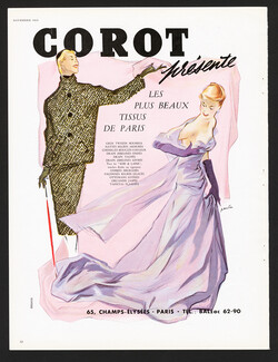 Corot (Fabric) 1953 Maurice Paulin