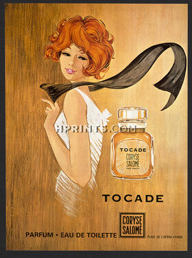 Coryse Salomé 1968 Tocade Perfume, Drawing M. Berthélémy