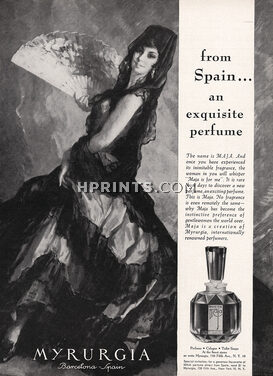 Myrurgia (Perfumes) 1960 Maja, Spain Flamenco