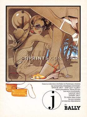 Bally (Shoes) 1980 Fashion Illustration LM Schmit