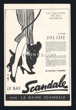 Scandale (Stockings) 1952 René Gruau, Dog