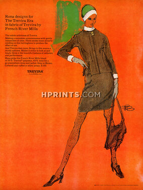 Trevira 1968 Rona, Fashion Illustration