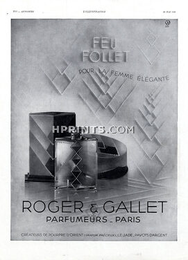 Roger & Gallet 1931 Feu-Follet, Art Deco Style