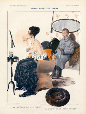 Léonnec 1918 "Le baptême de la poudre" make-up, topless
