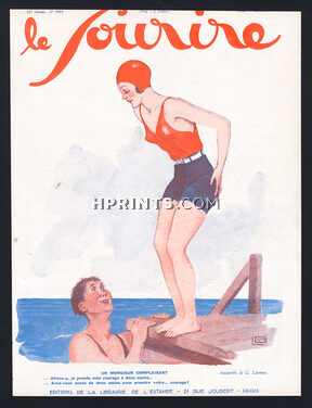 Léonnec 1929 Le Sourire Cover, Bathing Beauty