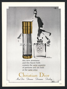Christian Dior (Perfumes) 1966 Diorissimo Atomiser, René Gruau