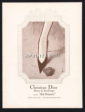 Christian Dior (Shoes) 1960 Present "Air France", René Gruau