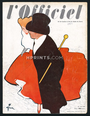 René Gruau 1951 L'Officiel Magazine Cover