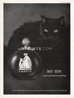 Lanvin (Perfumes) 1965 My Sin, Black Cat