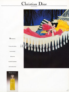 Christian Dior (Perfumes) 1981 Dioressence, Hammock, René Gruau