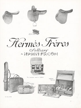 Hermès Frères 1924 Luggage, Toiletries Bag, Saddle, Golf
