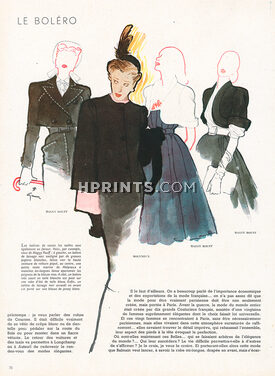 Maggy Rouff & Molyneux 1946 Le Boléro, René Gruau