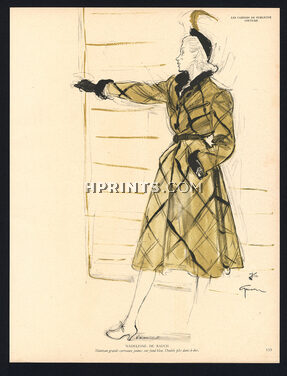 Madeleine de Rauch 1945 René Gruau, Coat