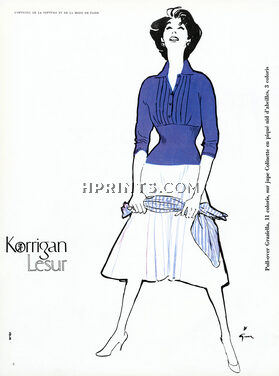 Korrigan & Lesur 1957 Cardigan, René Gruau
