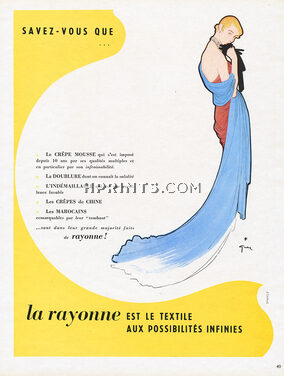 René Gruau 1948 La Rayonne Fabric