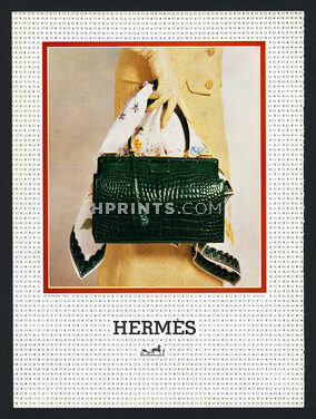 Hermès (Handbags) 1963 Green Crocodile, Scarf