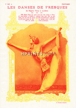Régine Flory in London 1914 "Les Danses de Fresques" Dancer, Egyptian Costume