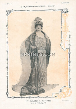 Mlle Colonna Romano 1919 Theatre Costume (Esope)