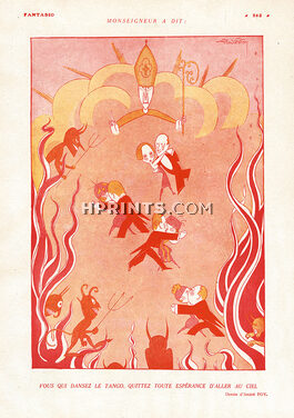 Vous Qui Dansez le Tango..., 1920 - André Foy Tango Dancers Give Up All Hope of Going to Heaven