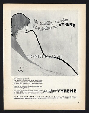 Filés Lastex Vyrène 1963 René Gruau